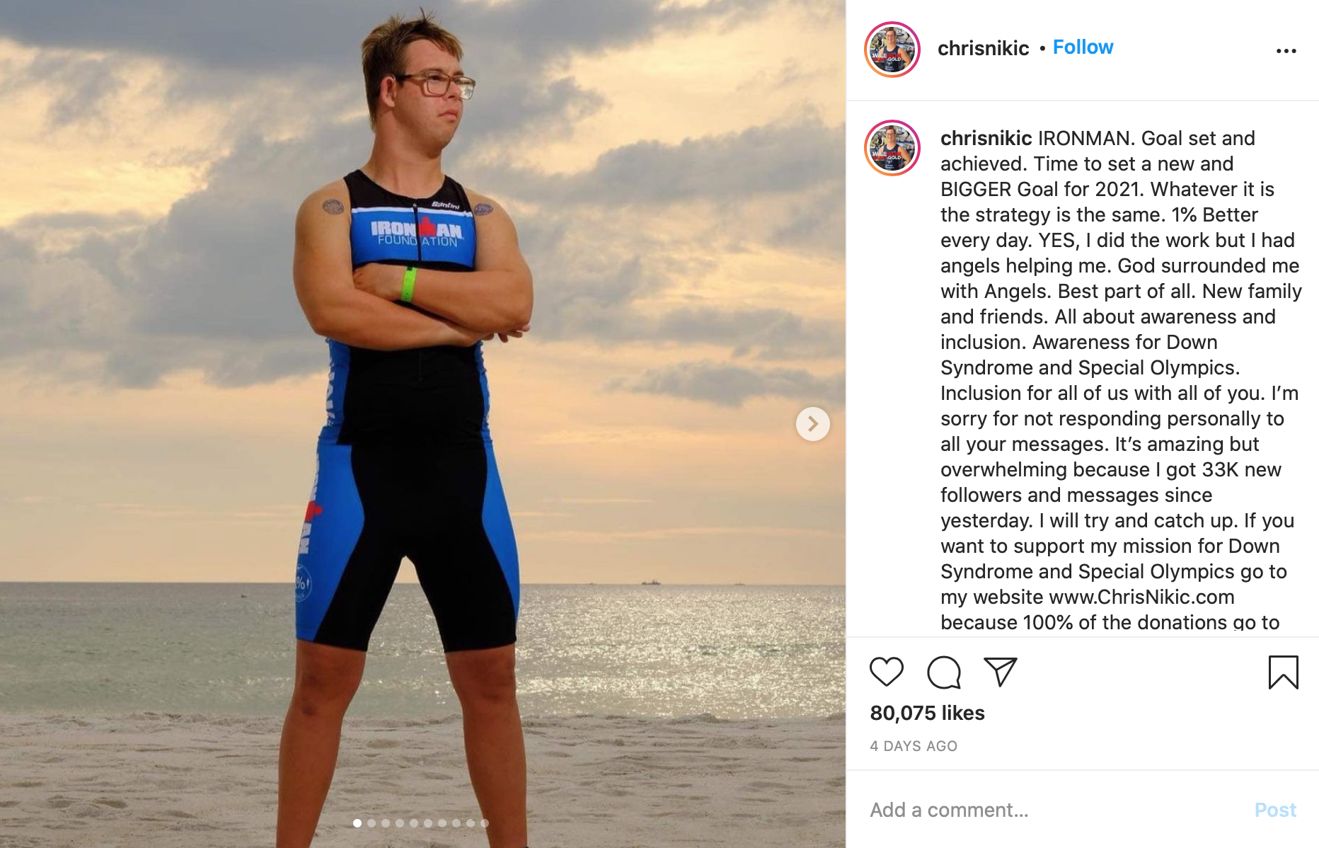 Christ Nikic in the Ironman Triathalon