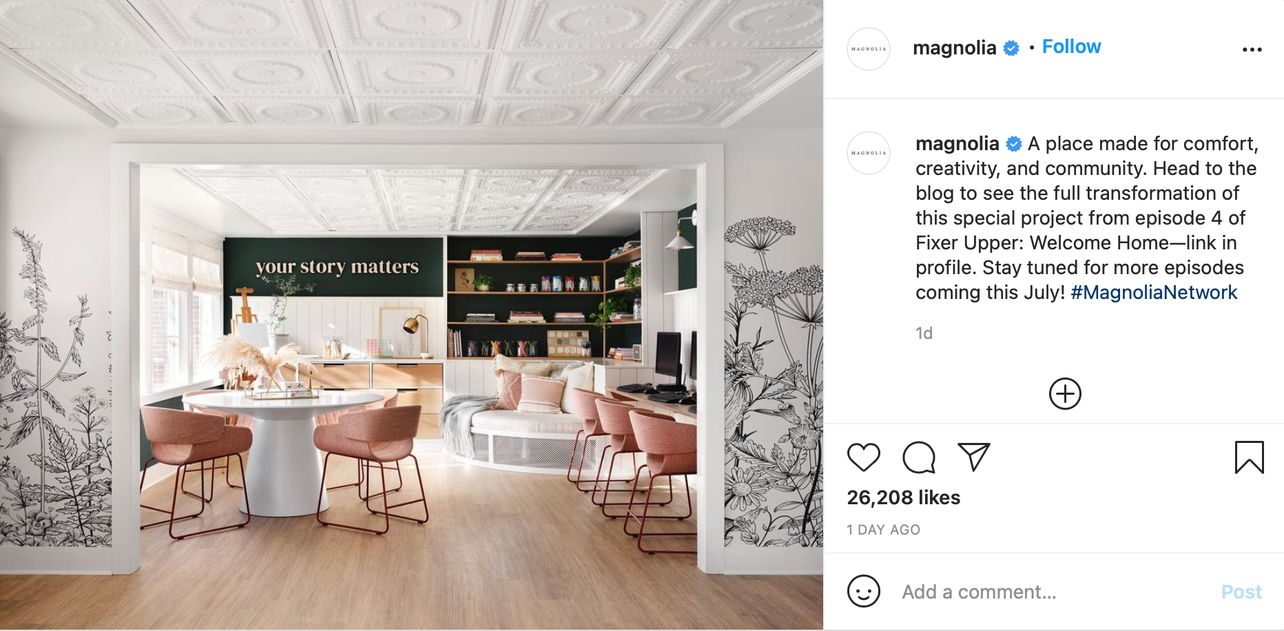 The workspace in the new girls home